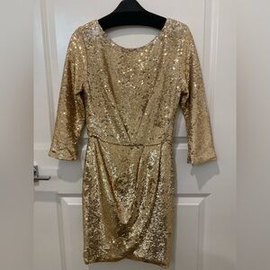 Rachel Zoe | Dresses | Nwt Rachel Zoe Gold Sequined Dress Size 2 | Poshmark